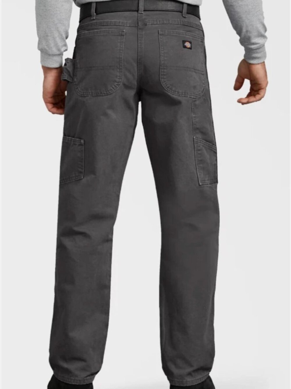 Dickies Men's Relaxed Fit Grey Duck Canvas Carpenter Jeans 34x30 ~ NEW with Tags